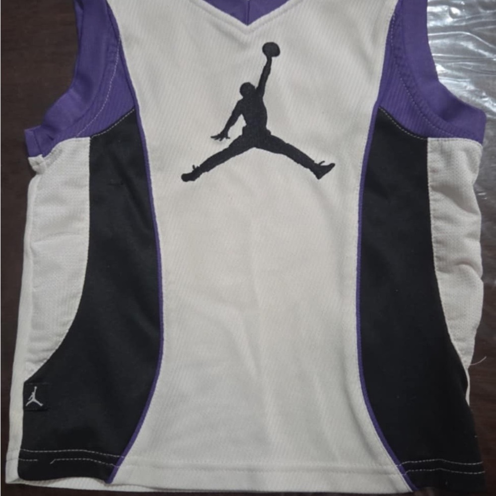 Jordan White and Purple Tank Top